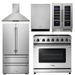 THOR Kitchen Package - 36" Propane Gas Range, Range Hood, Refrigerator, Dishwasher, Wine Cooler, AP-LRG3601ULP-4