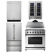 THOR Kitchen Package - 36" Propane Gas Range, Range Hood, Refrigerator, Dishwasher, Wine Cooler, AP-LRG3601ULP-C-3