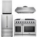 THOR Kitchen Package - 48" Gas Range, Range Hood, Dishwasher, Refrigerator, AP-LRG4807U-3