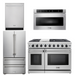 THOR Kitchen Package - 48" Gas Range, Dishwasher, Refrigerator, Microwave, AP-LRG4807U-6