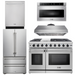 THOR Kitchen Package - 48" Propane Gas Range, Range Hood, Dishwasher, Refrigerator, Microwave, AP-LRG4807ULP-7