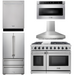 THOR Kitchen Package - 48" Propane Gas Range, Range Hood, Dishwasher, Refrigerator, Microwave, AP-LRG4807ULP-W-5