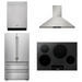 THOR Kitchen Package - 30" Induction Cooktop, Range Hood, Refrigerator, Dishwasher, AP-TIH30-3