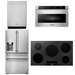 THOR Kitchen Package - 36" Induction Cooktop, Microwave, Refrigerator with Water and Ice Dispenser, Dishwasher, AP-TIH36-12