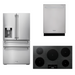 THOR Kitchen Package - 36" Induction Cooktop, Refrigerator with Water and Ice Dispenser, Dishwasher, AP-TIH36-9
