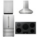 THOR Kitchen Package - 36" Induction Cooktop, Range Hood, Refrigerator, Dishwasher, AP-TIH36-W-2