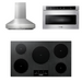 THOR Kitchen Package - 36" Induction Cooktop, Range Hood, Microwave, AP-TIH36-W-4