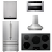 THOR Kitchen Package - 36" Induction Cooktop, Range Hood, Microwave, Refrigerator, Dishwasher, AP-TIH36-W-5