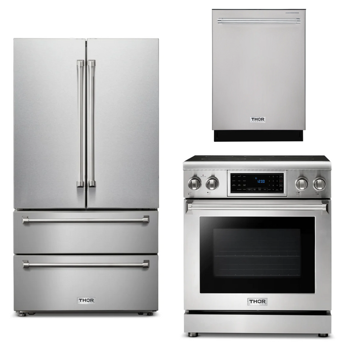 Thor Kitchen Package - 30" Electric Range, Refrigerator, Dishwasher, AP-TRE3001-2