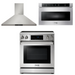THOR Kitchen Package - 30" Electric Range, Range Hood, Microwave, AP-TRE3001-5