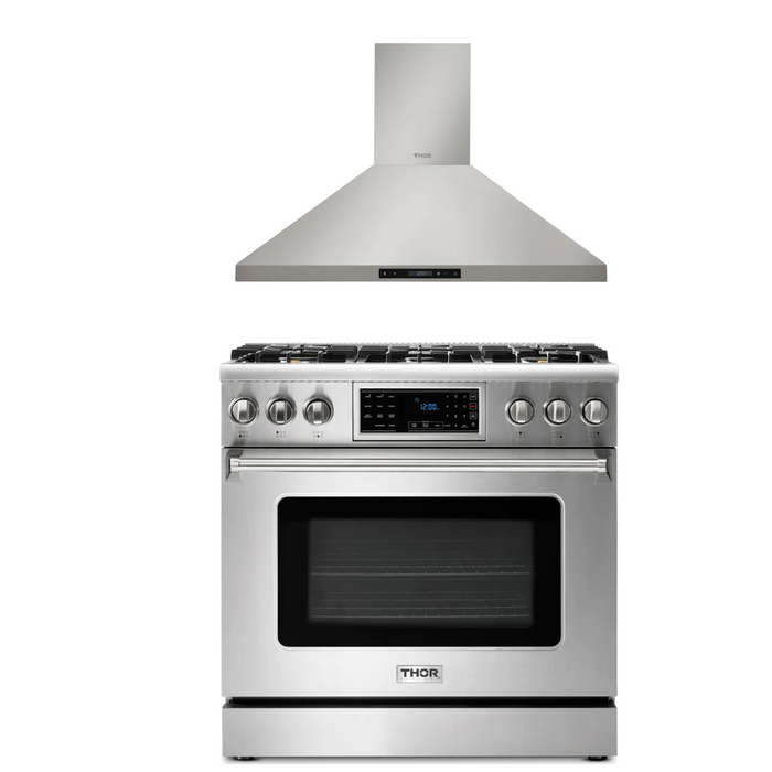 Thor Kitchen Package - 36" Gas Range, Range Hood, AP-TRG3601