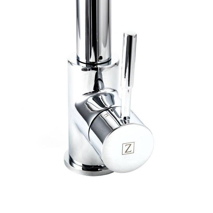 ZLINE Apollo Pull Down Spring Single Handle Kitchen Faucet in Chrome (APL-KF-CH)