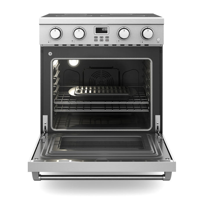 Thor Kitchen Package - 30" Electric Range, Range Hood, Refrigerator with Water and Ice Dispenser, Dishwasher, AP-ARE30-C-7