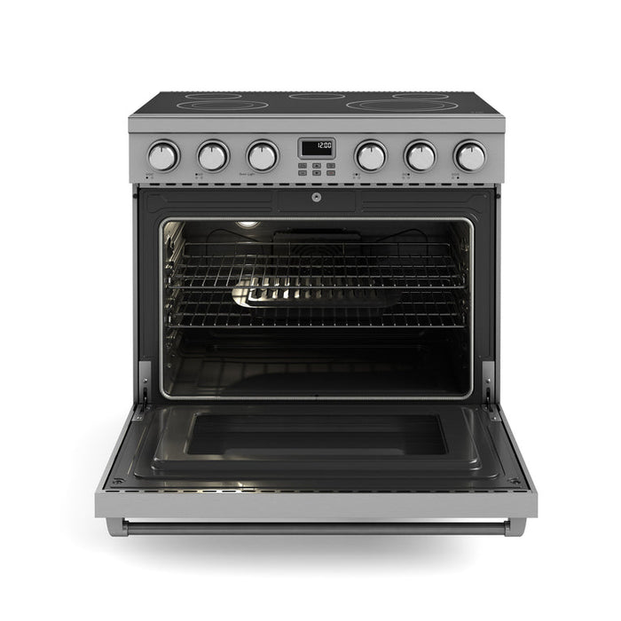 THOR Kitchen Package - 36" Electric Range, Range Hood, Microwave, AP-ARE36-C-4
