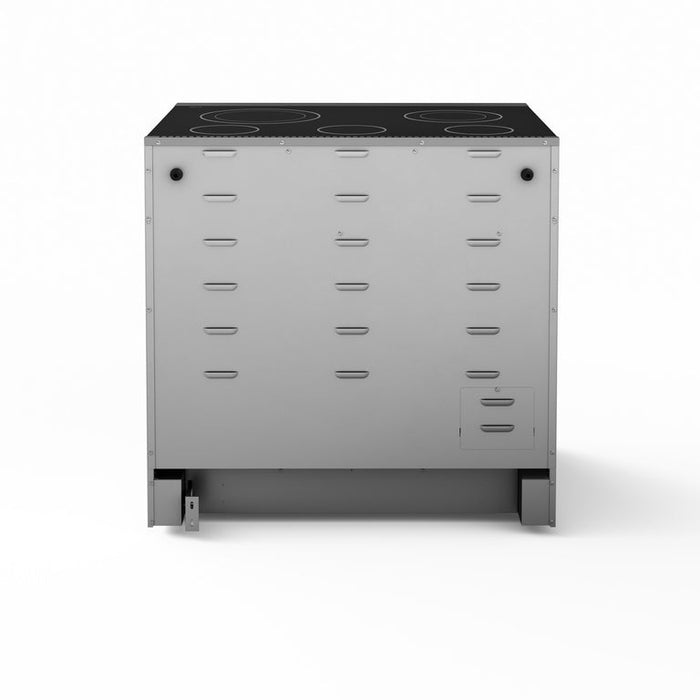 THOR Kitchen Package - 36" Electric Range, Range Hood, Refrigerator, Dishwasher, Wine Cooler, AP-ARE36-C-3
