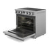 THOR Kitchen Package - 36" Electric Range, Range Hood, Microwave, Refrigerator with Water and Ice Dispenser, Dishwasher, AP-ARE36-W-9