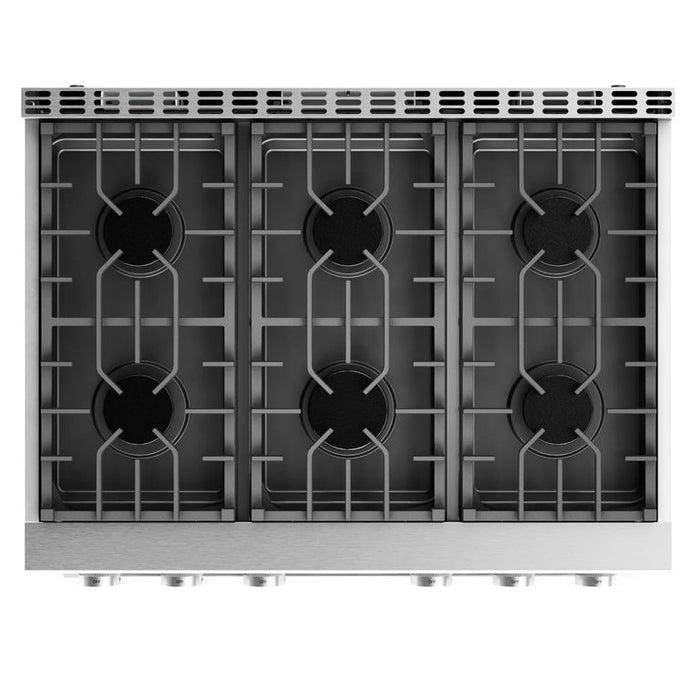 THOR Contemporary Package - 36" Gas Range, Refrigerator, Dishwasher, Microwave and Wine Cooler, THOR-AP-ARG36LP-B124