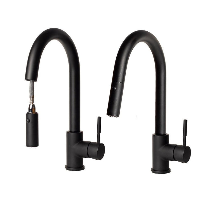 ZLINE Arthur Pull Down Single Handle Kitchen Faucet in Matte Black (ATH-KF-MB)