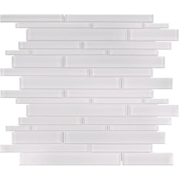 Skylight Random Linear on 11.75"x11.75" Mesh Glass Mosaic Tile Element Series - Aquatica Collection