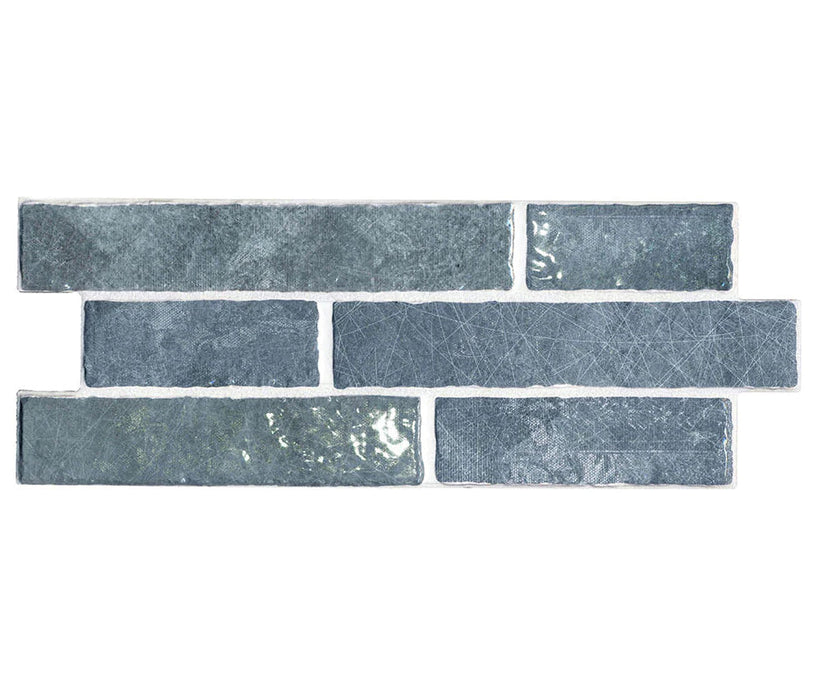 Mirtillo Blue 6.5"x15.25" Interlocking Brick Porcelain Tile Dany Series - Aquatica Collection