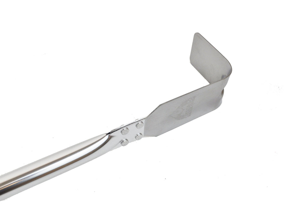 Stainless Steel Ash Hook with Wooden Handle (Length 50")