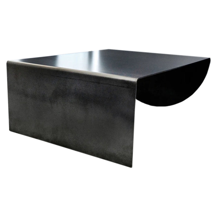 Asymmetrical Metal Coffee Table Heavy Duty Raw Steel