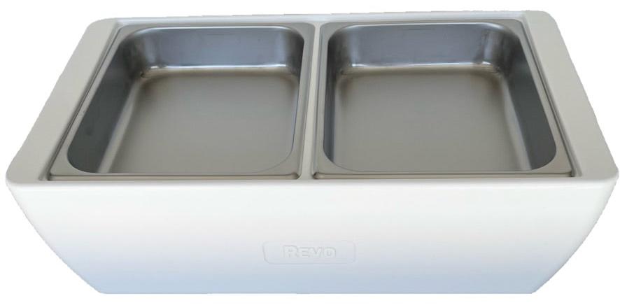 REVO HALF Size Pan Set |  Stainless Steel 2.5" deep | Two 1/2 Size food pans