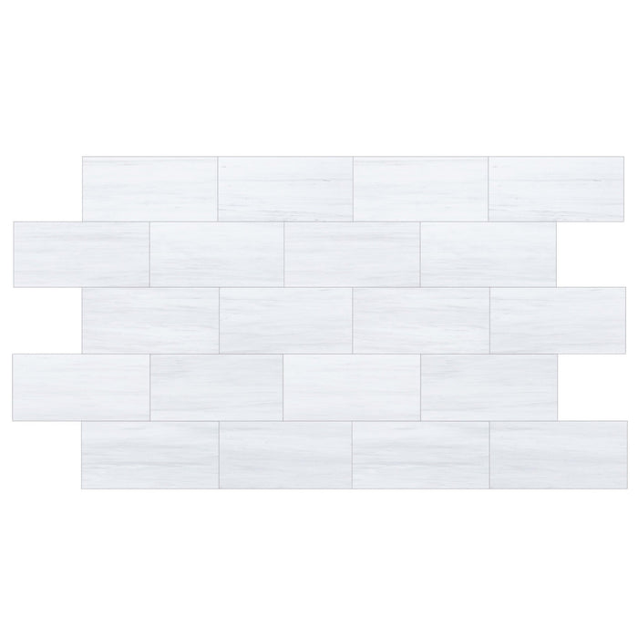 Bianco Dolomite Platinum Marble 12"x24" Polished Floor and Wall Tile - Livfloors Collection