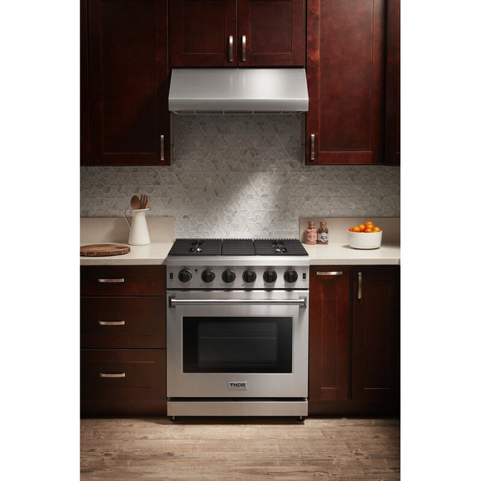 THOR Kitchen 30 in. 4.55 cu. ft. Professional Propane Gas Range in Stainless Steel, LRG3001ULP