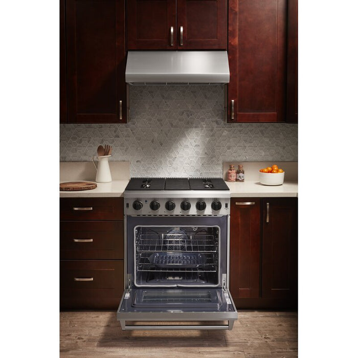 THOR Kitchen 30 in. 4.55 cu. ft. Professional Natural Gas Range in Stainless Steel, LRG3001U