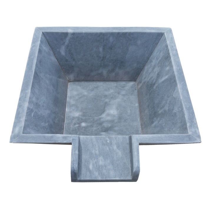 Bluestone Marble Natural Stone Pool Square Cascade Water Bowl - Belair Collection