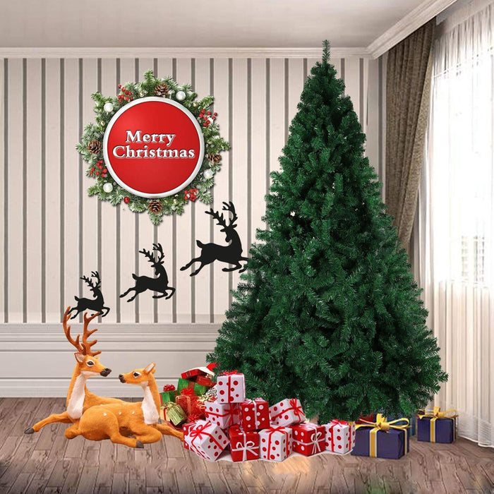 7.9ft Premium Spruce Artificial Christmas Tree with 1500 Branch Tips and Decoration, Green