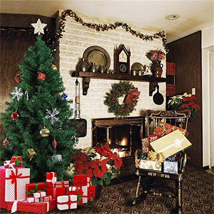 7.9ft Premium Spruce Artificial Christmas Tree with 1500 Branch Tips and Decoration, Green