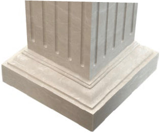 Botticino Beige Marble Italian Hand-carved Column (W)20" (L)20" (H)95"