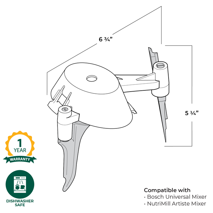 Bowl Scraper with Metal Driver