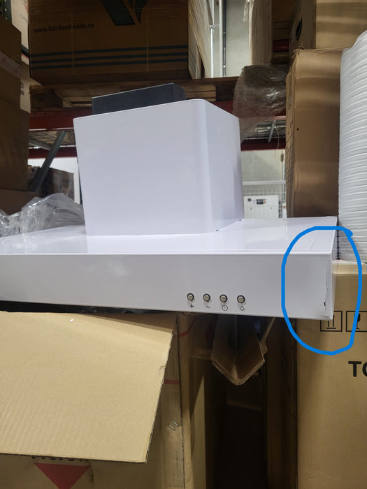 (Dented)  30 Inch 600 CFM White Wall Mount Range Hood - Victory SV400Z