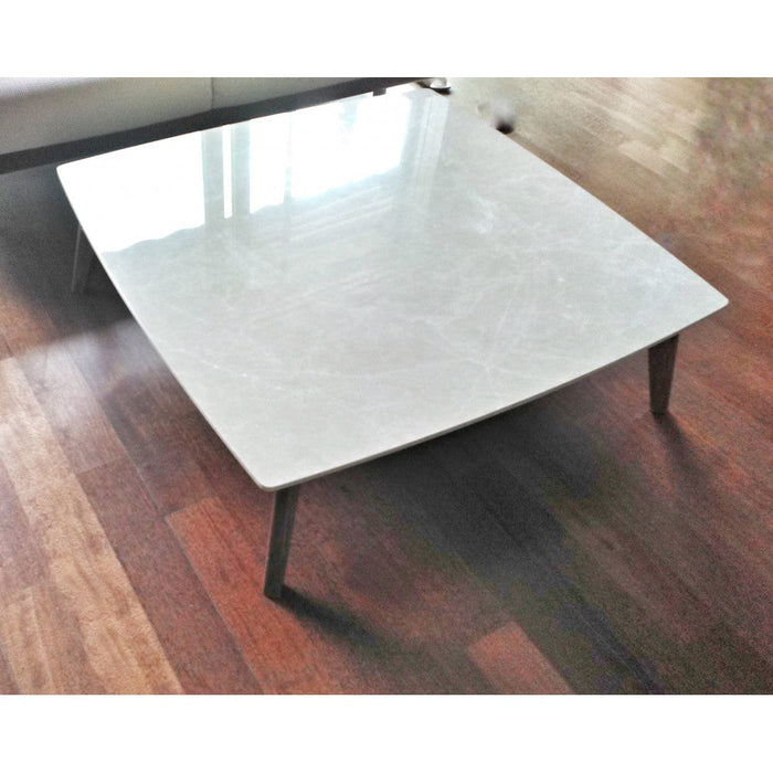 Burdur Beige Marble Coffee Table Rectangular Polished and Eased Edge