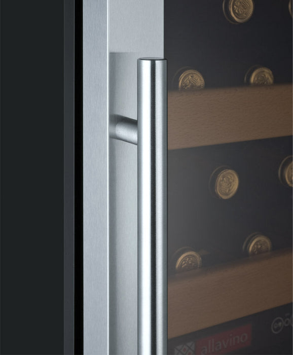 24" Wide Vite II Tru-Vino 99 Bottle Dual Zone Stainless Steel Right Hinge Wine Refrigerator