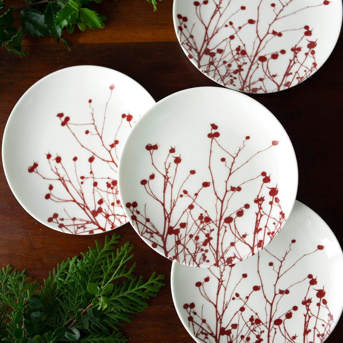 Winterberries Small Plates, Set of 4