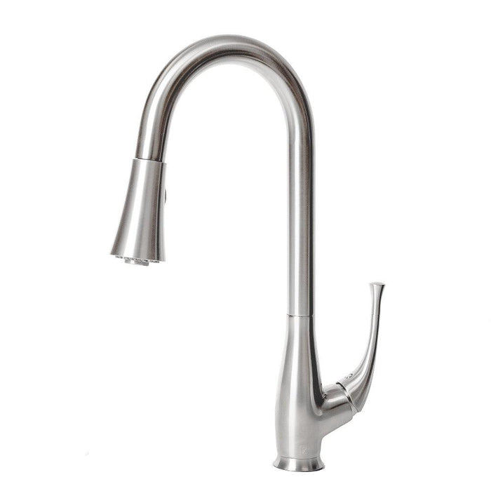 ZLINE Castor Pull Down Single Handle Kitchen Faucet in Brushed Nickel (CAS-KF-BN)