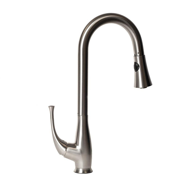 ZLINE Castor Pull Down Single Handle Kitchen Faucet in Brushed Nickel (CAS-KF-BN)