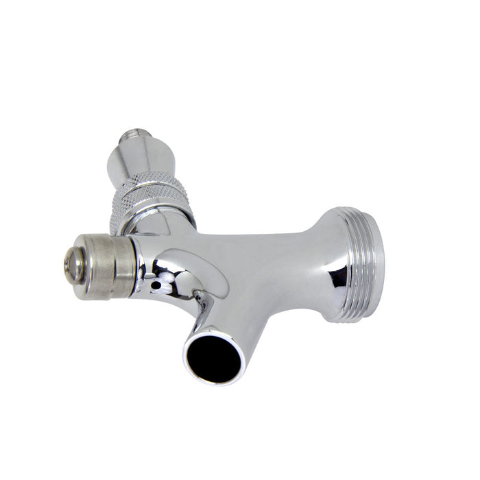 Self-Closing Chrome Beer Faucet with Stainless Steel Lever