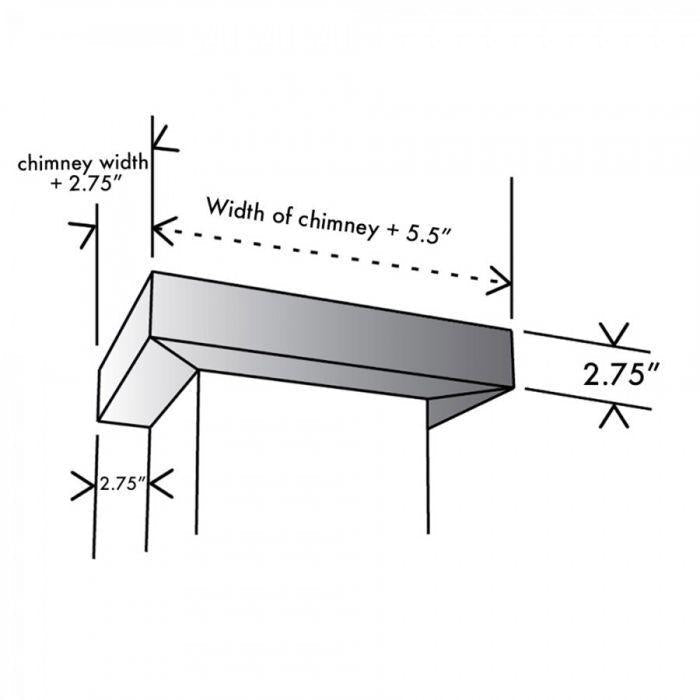 ZLINE Vented Crown Molding for Wall Mount Range Hood, CM6V-300N