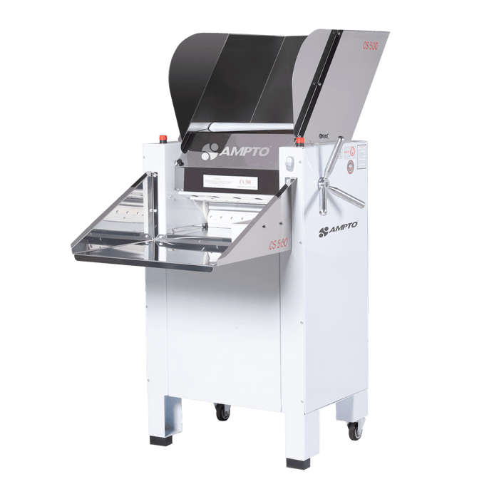 AMPTO CS-500 Dough Breaker /  Sheeter 33 lbs capacity. Floor model. 115 rpm. 2 Motors, 1 per roll. 20'' roll width. 1.5 HP each motor.