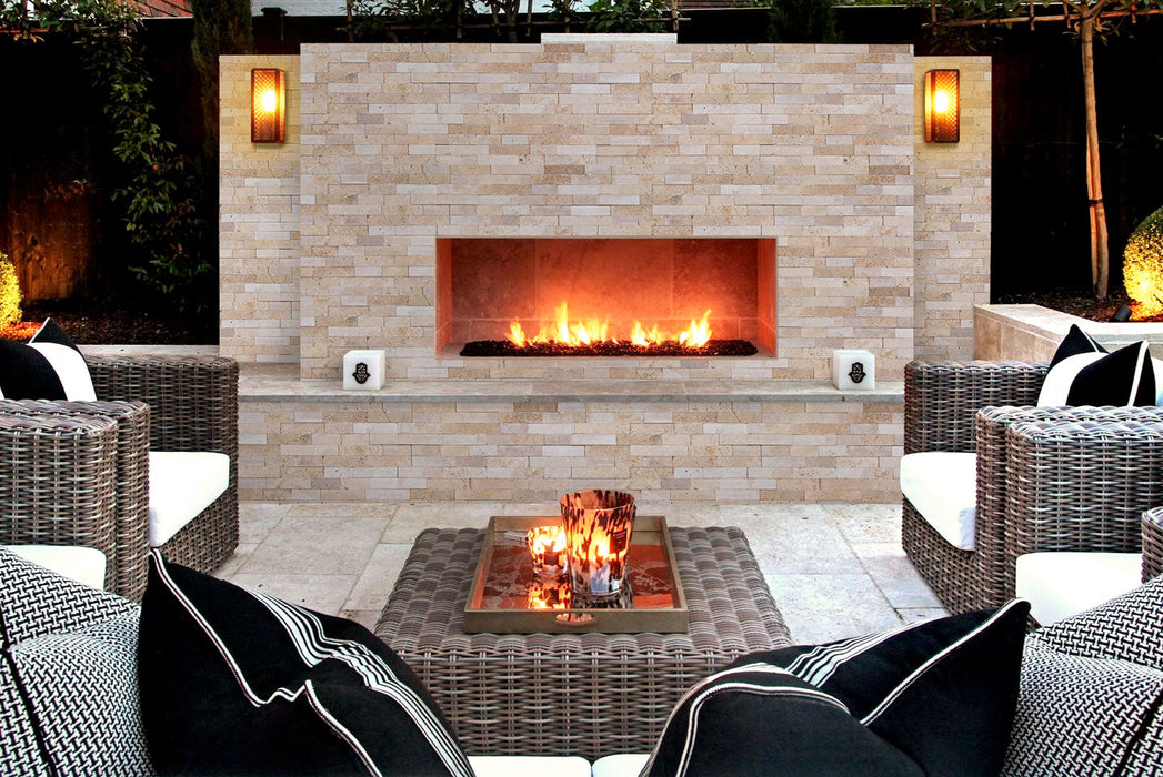 Camden Ivory Ledger 3D Panel 6"x24" Multi Surface Natural Travertine Wall Tile - Belair Collection