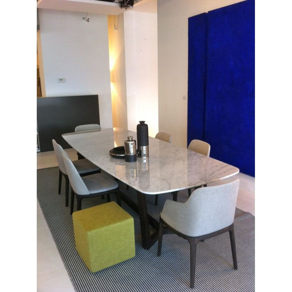 Marble Dining Table Rectangular Polished and Eased Edge — Culinary Cave