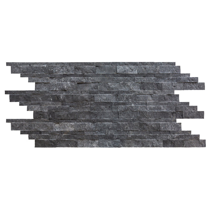 Charcoal Cambria Ledger 3D Panel 6.8"x20.8" Split-face Natural Marble Wall Tile - Belair Collection