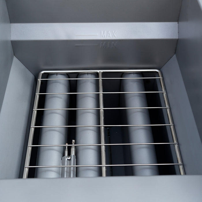 Forno Commerciale Natural Gas Deep Fryer, 4 Burners 120,000 BTU, 50 lbs Oil Capacity