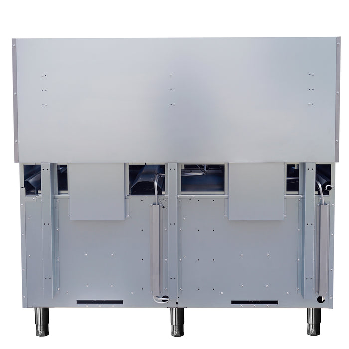 Forno Commerciale 60 Inch Stainless Steel Gas Range, 10 Burners 300,000 BTU Total, 9.3 cu.ft. Ovens