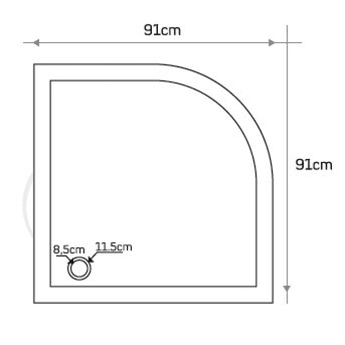 Cream Royal Marble Corner Shower Base Hand-carved from Solid Marble Block (W)36" (L)36" (H)2" Honed